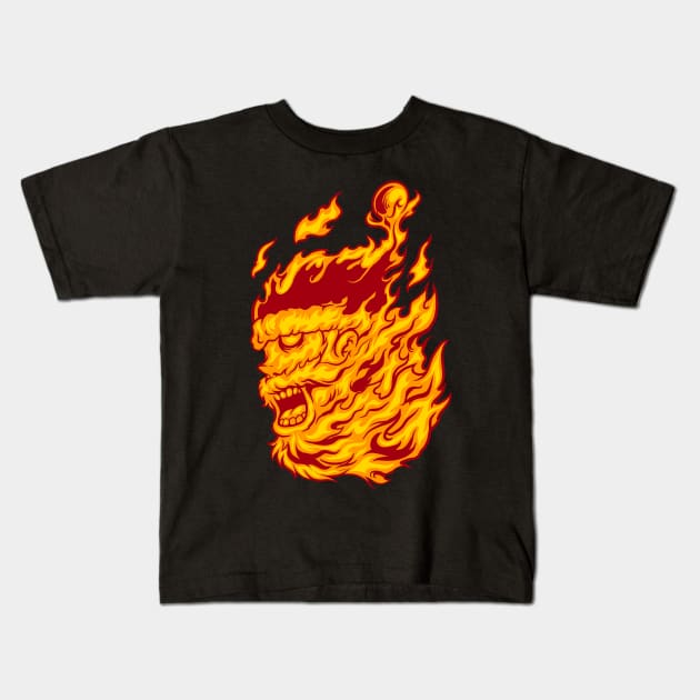 flame of santa Kids T-Shirt by spoilerinc